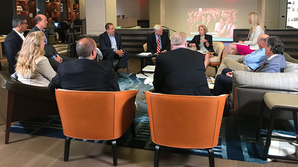 Corporate training using a hotel meeting room bundled with a negotiated room block